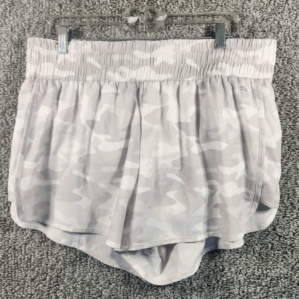 DSG Stride Shorts Grey Camo High Rise Athletic Running Women XL